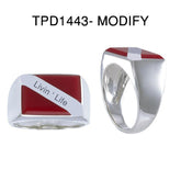 Dive Flag Custom engraving Ring TRI1443-Livin - DiveSilver Jewelry